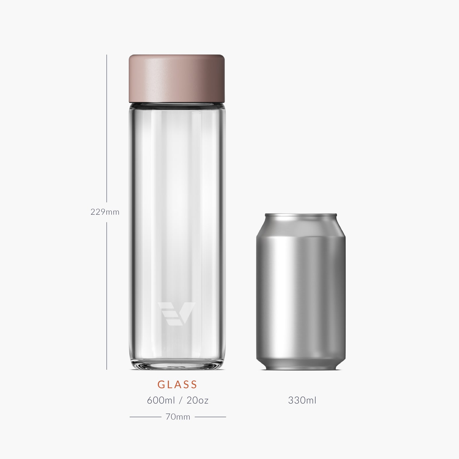 Ever Vessel Glass Rose Size Comparison