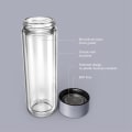 Ever Vessel Glass Multi glass water bottle and tea flask key features Lilac