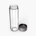 Ever Vessel Glass water bottle Stainless with lid removed