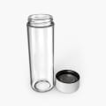 Ever Vessel Glass water bottle White Sand with lid removed