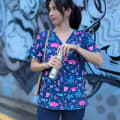 Ever Vessel Stainless Steel Mini Water bottle with no paint held by female nurse