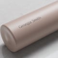 Personalized Ever Vessel Mini Desert Beige small water bottle with laser engraved name Georgia Smith on the side.