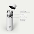 Ever Vessel Multi stainless steel water bottle and tea flask key features White Sand