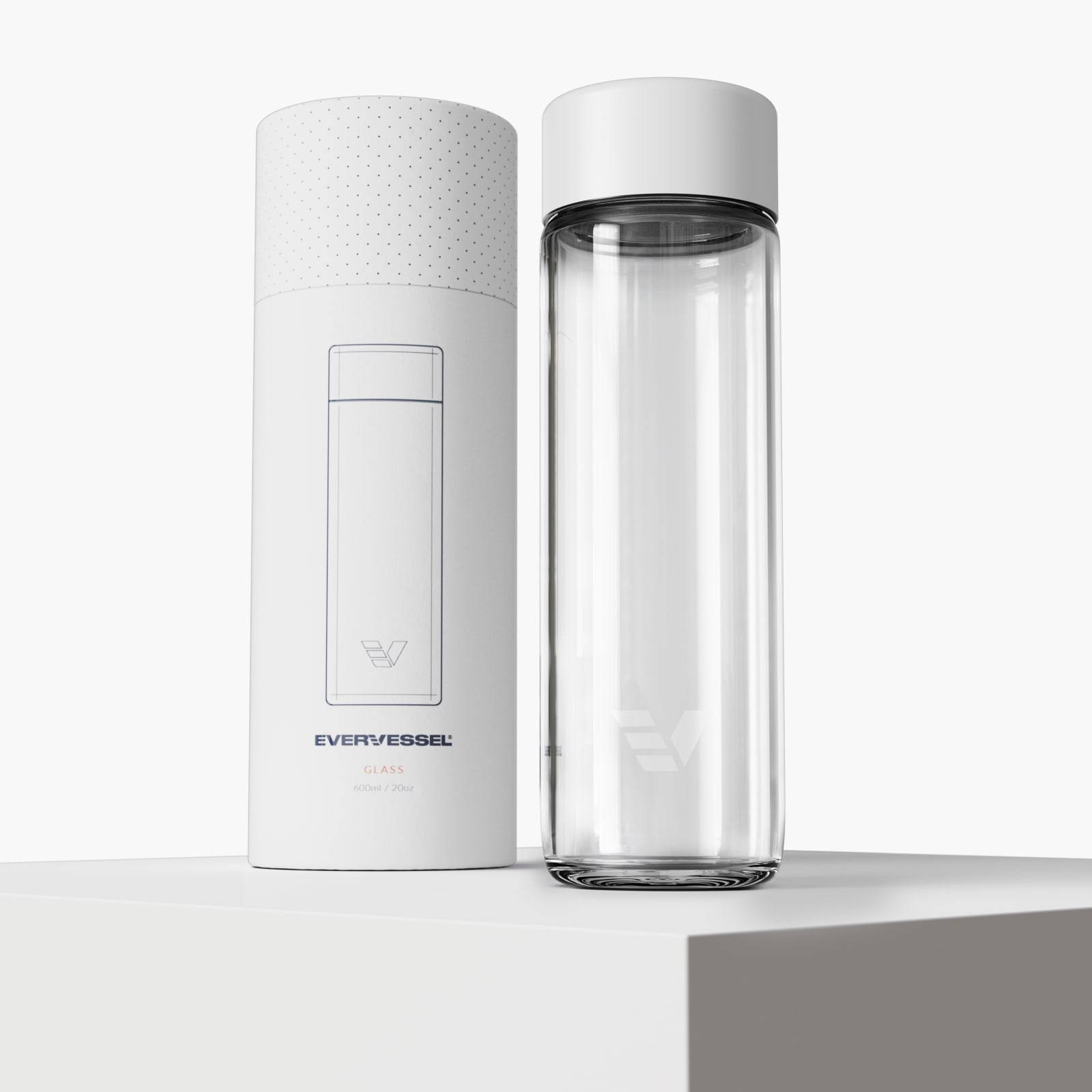 Ever Vessel Glass White Sand with Packaging