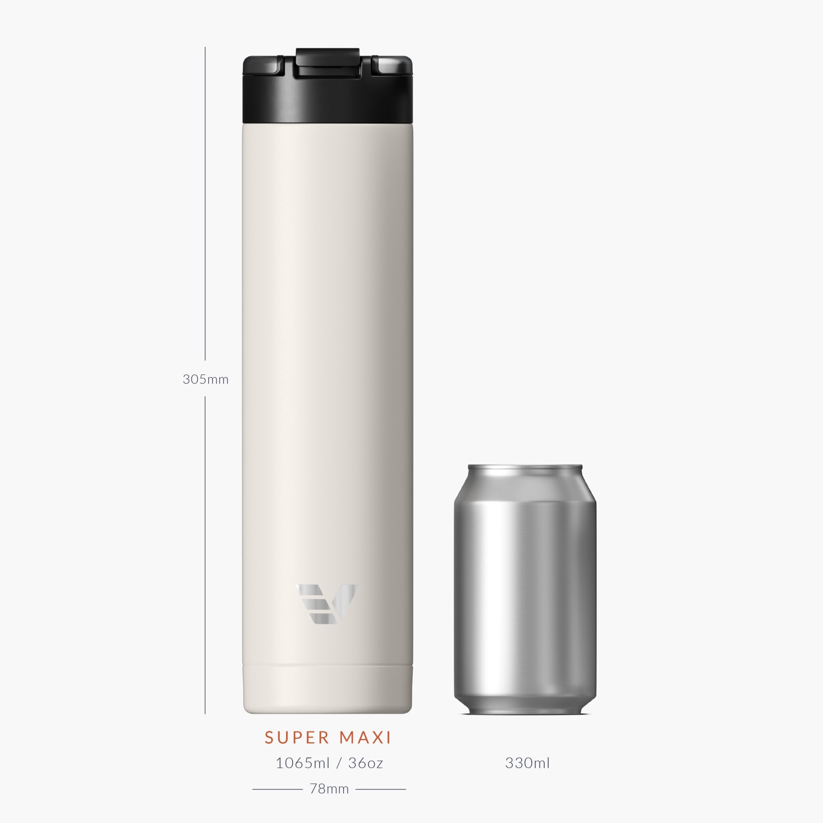 Ever Vessel Super Maxi Luna White Size Comparison