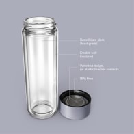 Ever Vessel Glass Multi glass water bottle and tea flask key features Lilac