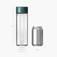 Ever Vessel Glass Teal Size Comparison