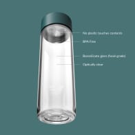 Ever Vessel Glass water bottle key features Teal