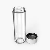Ever Vessel Glass water bottle White Sand with lid removed
