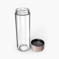 Ever Vessel Glass water bottle Rose with lid removed