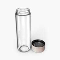Ever Vessel Glass water bottle Desert with lid removed