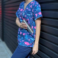 Ever Vessel Stainless Steel Mini Water bottle with no paint held by female nurse putting into pocket