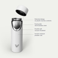 Ever Vessel Multi stainless steel water bottle and tea flask key features White Sand