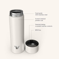 Ever Vessel Mini stainless steel water bottle key features Luna White