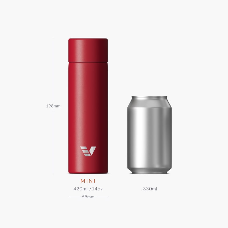 Ever Vessel Mini Red Size Comparison