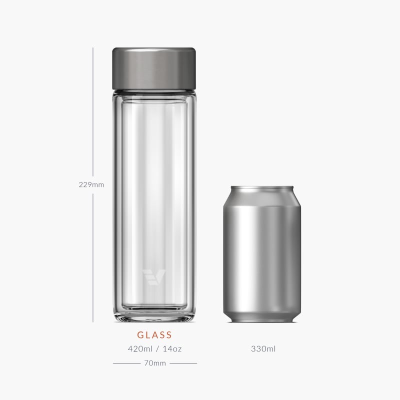 Ever Vessel Glass Multi Stainless  Size Comparison