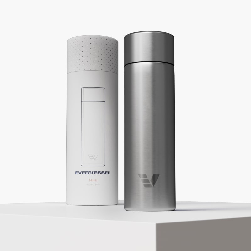 Ever Vessel Mini Stainless with packaging