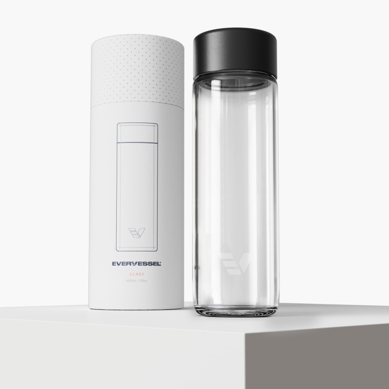 Ever Vessel Glass Black Sand with Packaging