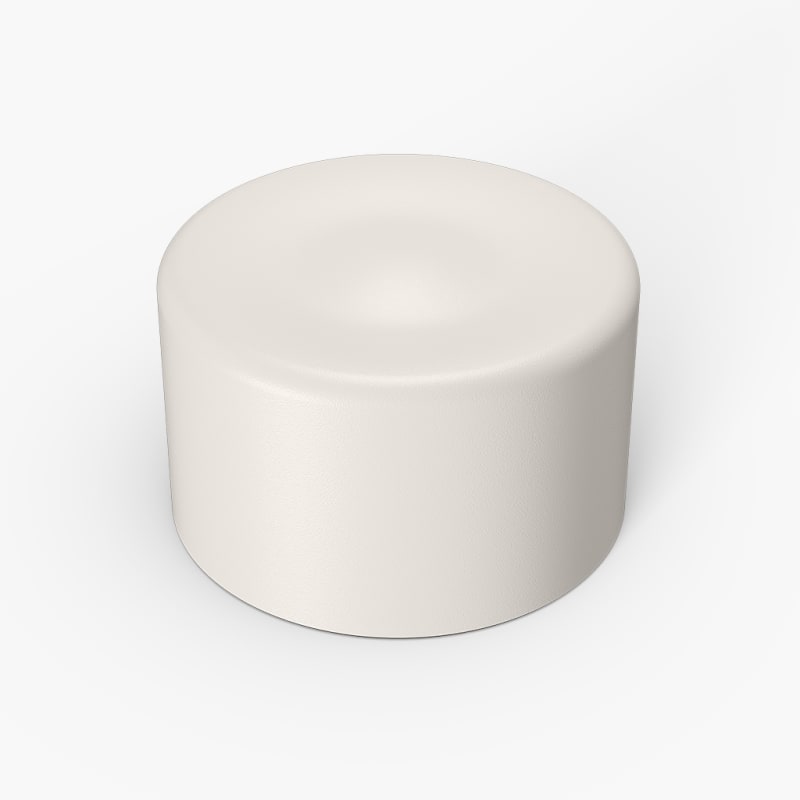 Ever Vessel Spare Lid Mini Luna White Top Perspective View
