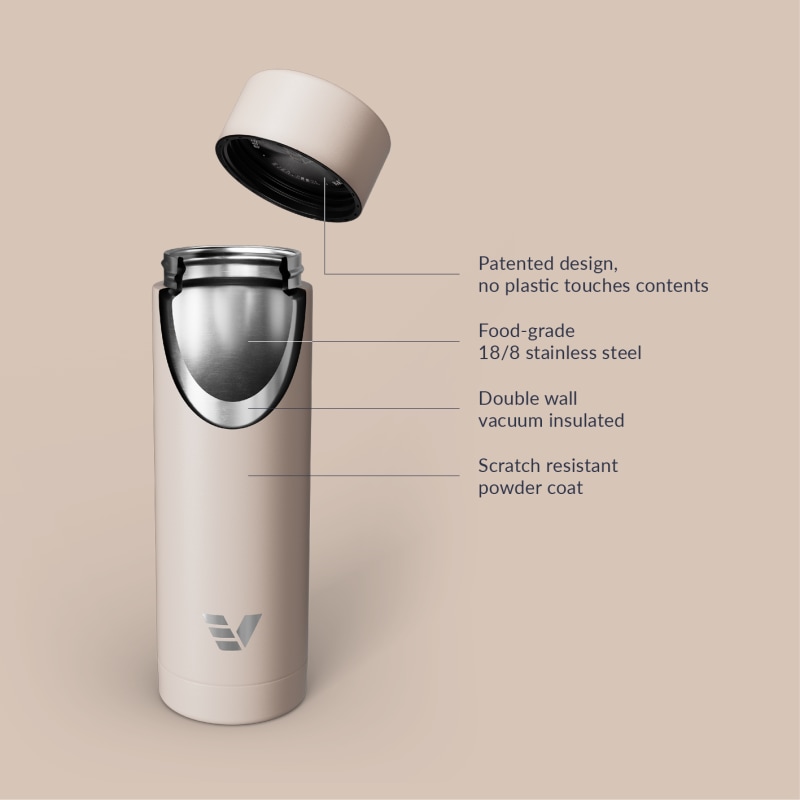 Ever Vessel Multi stainless steel water bottle and tea flask key features Desert