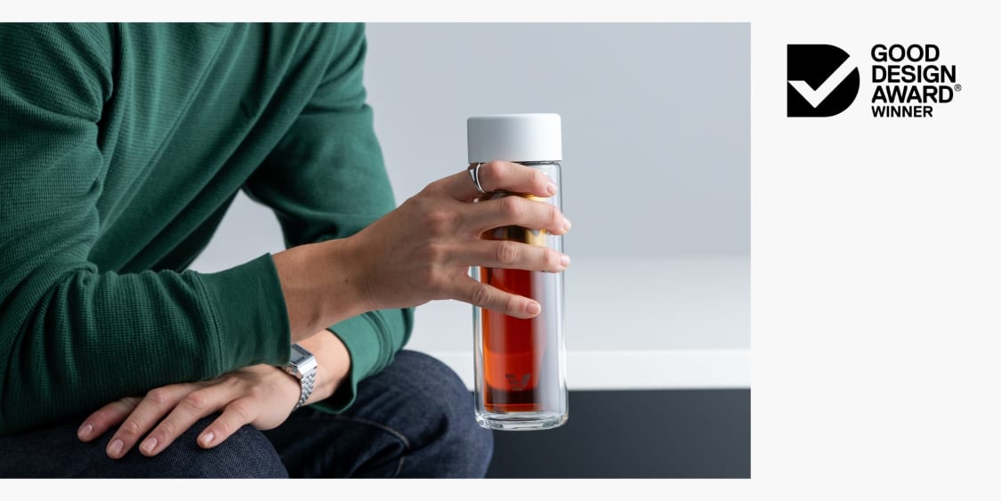Ever Vessel Good Design Award Winner for the Glass Multi Tea Flask - Whitesand