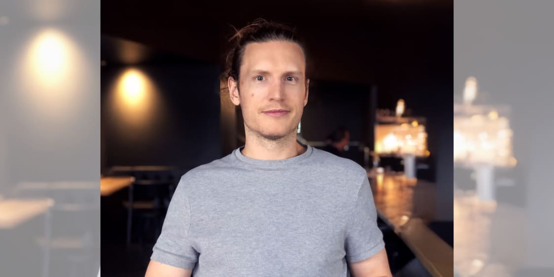 Portrait of graphic designer Ben Miners