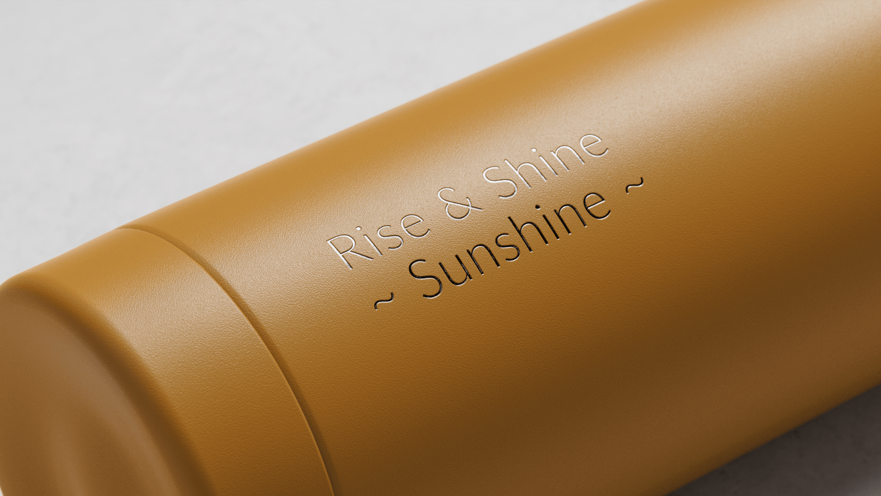 blog maxi insulated water bottle in yellow with engraving rise and shine sunshine