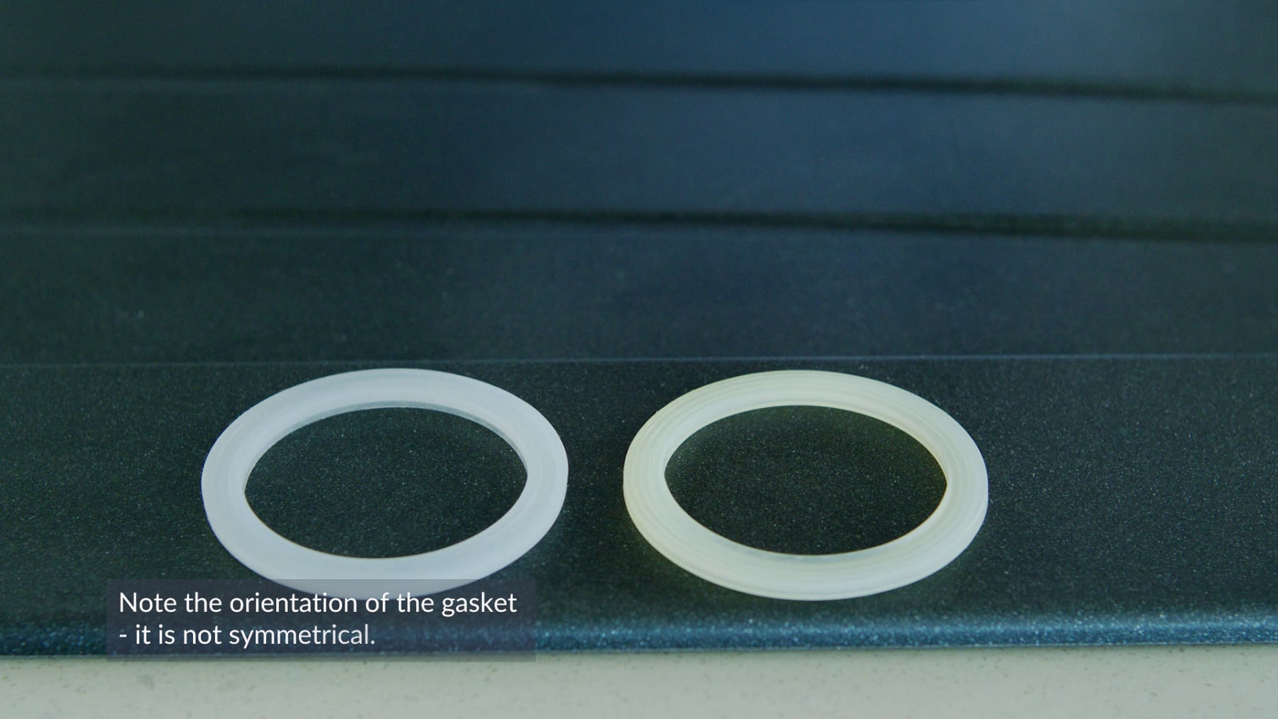 Image of old and new water bottle gaskets